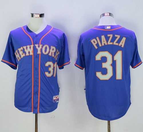 New York Mets #31 Mike Piazza Blue(Gray NO.) Alternate Road 2016 Hall Of Fame Patch Stitched Baseball Jersey,We sell and wholesale New York Mets #31 Mike Piazza Blue(Gray NO.) Alternate Road 2016 Hall Of Fame Patch Stitched Baseball Jersey on line form chian!